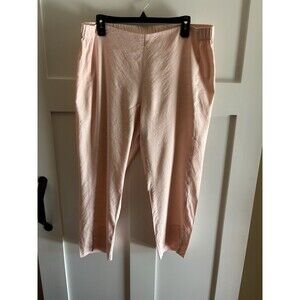 J.Jill Linen Stretch Pants Women’s Large Peach Pull-On Lightweight Casual Summer
